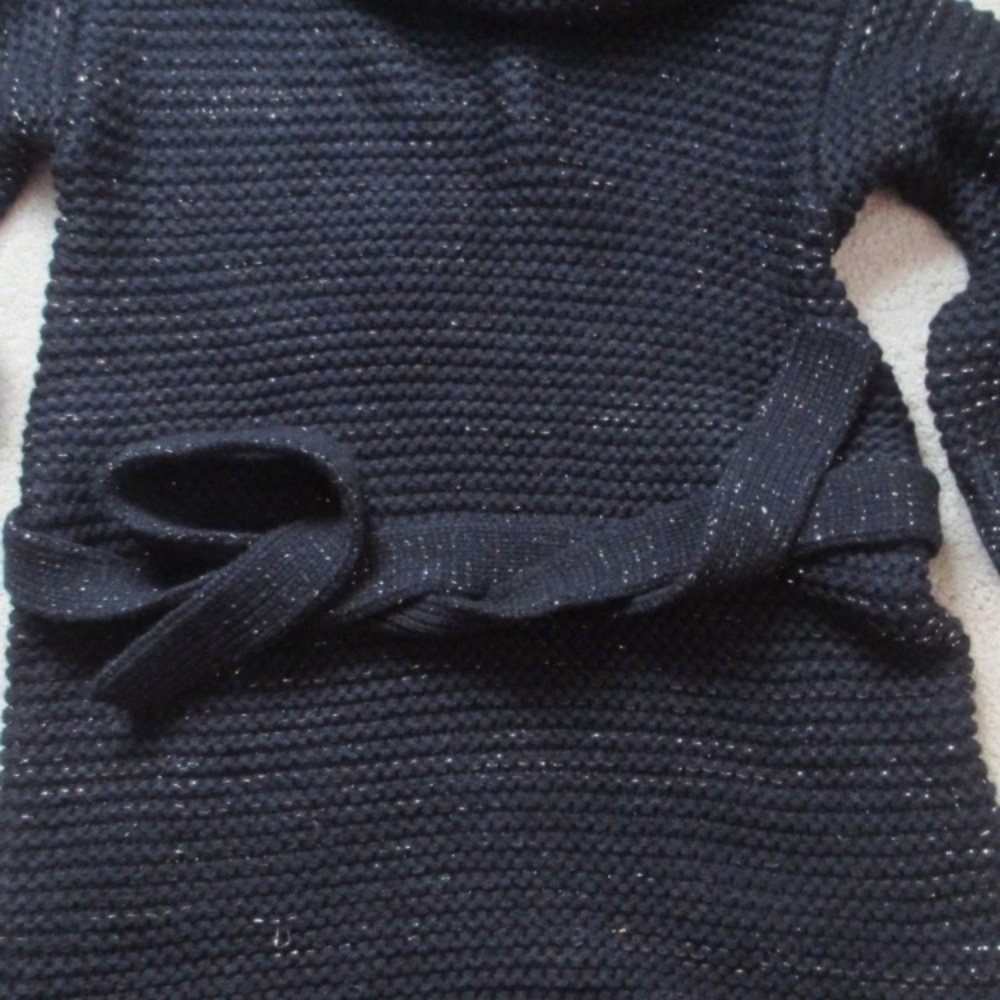 Relisted 6 - 6X sweater dress black w/ shimmer girls small - Picture 3 of 11